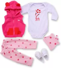 Reborn Baby Clothes Reborn Dolls Clothes for 17-22 In Newborn Baby Doll 5pcs Set