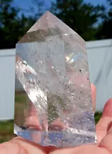 Brite CLEAR QUARTZ Crystal Point from Brazil a Super Clear Beauty For Sale