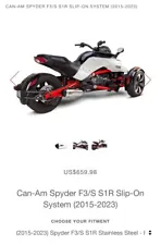 Two Brothers Racing Exhaust for Can-am spyder F3/s S1r (2015-2023)