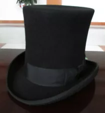 Vintage 100% Wool Victorian Mad Hatter Top Hat Vivi Magic Hat Performing Caps