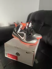 Size 8.5 - Nike LeBron 9 Bright Mango 2012