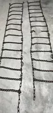 (Lot of 2) Truck Tire Chains - 16" x 107/115" Ice Snow Mud With 8 Cam Tighteners