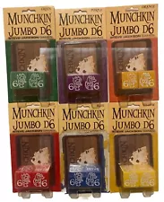 All 6 Munchkin Jumbo D6 Pack 1st Print - Steve Jackson Games Dice.