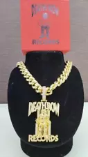 Death Row Records King Ice Plating Peeling Small Scratch Collaboration Necklace