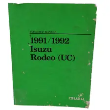 1991 1992 Isuzu Rodeo UC Workshop Service Maintenance Repair Manual Softcover