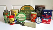 11 Vintage Household Advertising Tins - Montgomery Ward - O-Cedar