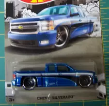 2016 Hot Wheels - Chevy Silverado - Walmart Exclusive 7/8 Rad Trucks Series Blue