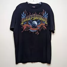 Harley Davidson Salt Lake City Utah VTG 2010 Motorcycle 2-Sided Shirt XL