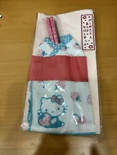 Sanrio Hello kitty Gauze cloth and chopsticks set For Sale in Japan only