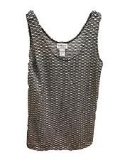 2024 SALE! Travelers by Chico's Top Tank Sleeveless Black White Geometric Size 0