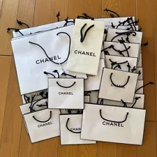 30-piece of CHANEL Authentic Paper Gift Shopping Empty Bag white Bulk sale