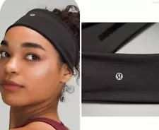 Lululemon Wunder Train Headband Heather Black LW9DOTS OS