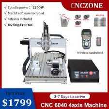 CNC 6040 4Axis Engraving Cutting Milling Machine 2200W CNC Router USB Mach3 US