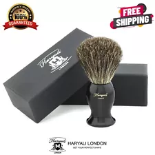 Men Pure Black Badger Hair Brush Bristle Quality Shaving Brush