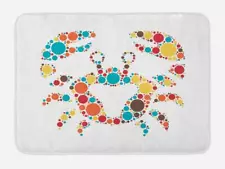 Crabs Bath Mat for Bathroom Home Decor Plush Non-Slip Mat 29.5" X 17.5"