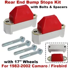 Rear End Bump Stops Bolts Spacers Kit For 1982-2002 Camaro/Firebird 17" Wheels