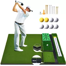 3 IN 1 5x4 ft Professional Golf Hitting Mat with 8 Golf Ball Golf Practice Mats