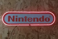 Custom 26" Wide Vintage Style Nintendo LED NEON Sign with Red Light