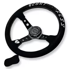 3"DEEP DISH 6-BOLT STEERING WHEEL BLACK SUEDE FOR Nissan 350Z 370Z Sentra