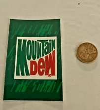 Vintage 2"x3" Mountain Dew Soda Machine Sticker Rare NOS