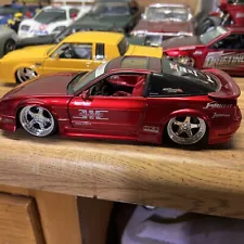 Jada Import Racer Nissan 240SX Magic HKS Fallen JDM J Spec Red 1:24 Scale Car