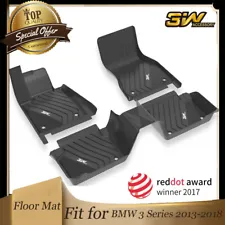 3W Floor Mats Liner Custom Fit For BMW 3 Series F30/F31 2013-2018 320i 328i 335i