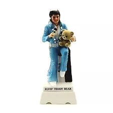 McCormick Elvis Presley & Teddy Bear Musical Miniature Decanter 8" tall