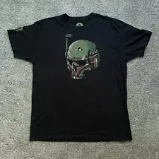 Zero Foxtrot Star Wars Boba Fett Mens Shirt Size XL Skull Graphic Military Black