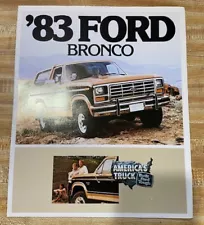 1983 Ford Bronco Original Car Sales Brochure Catalog