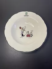 Andersen's Restaurants Pea Soup 9" Wide Rim Soup Bowl Hap-Pea Pea-Wee/Syracuse