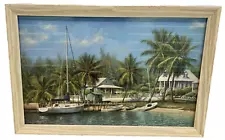 Tripp Harrison "Island Cove" Framed Fine Art Print Signed Numbered COA 399/2500