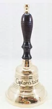 Brass Handheld Bell Captain's Table Bell Teacher School Calling Ringing Bell Gif