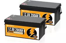 SALE OFF ECO WORTHY 12V 280Ah 2 Pack LiFePO4 Lithium Battery