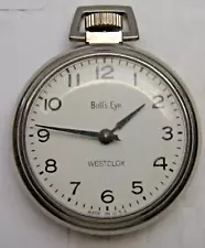 Westclox Bull's Eye Pocket Watch Mechanical Wind up Works