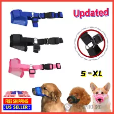 New Dog Muzzle Anti Stop Bite Barking Chewing Mesh Mask Training Pet Small Large