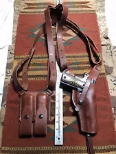 FITS Colt Taurus Norinco ATI 45 1911 Shoulder Holster & Magazine Pouch Leather