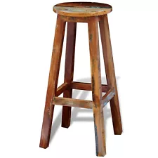 Tidyard Bar Stool Solid Reclaimed Wood for Kitchen, Dining Room, Bistro, J8A3