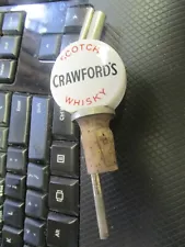 Crawford's Scotch Whisky porcelain pour stopper for back bar bottle