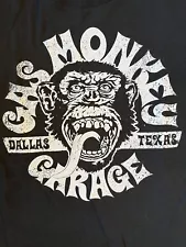 Gas Monkey Garage Dallas Texas T-Shirt - Graphic Print Logo (Adult XL) Black