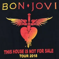 Bon Jovi This House Is Not For Sale Tour 2018 T-Shirt Cities Concert Band Tee S