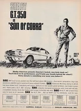 1966 Print Sales AD Advertisement Art Car Automobile FORD Shelby GT-350 Cobra