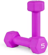 Pair CAP Barbell Rubber Coated Hex Dumbbells Barbells Weight 8lbs 10lbs 15 lbs