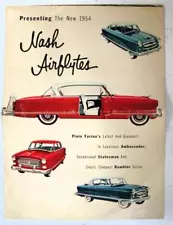 NASH Range Car Sales Brochure LF USA 1954 #NSP-53-1505-500M Ambassador Rambler +