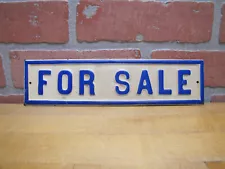 FOR SALE ORIGINAL OLD STORE DISPLAY ADVERTISING SIGN EMBOSSED TIN BUSINESS AD