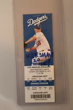 TICKET Los Angeles Dodgers vs Giants 2011 Sept. 20 Kershaw 20 Wins Stub