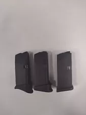 3 Factory Glock 27 .40 s&w 9 round magazine Two W/Pinky Extended /1 Flush Clip