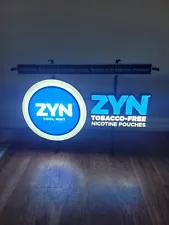 ZYN Led Neon Sign, Cool Mint, Good Used Condition, Lights Fully Work