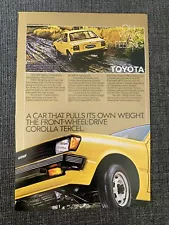 1981 Toyota Corolla Tercel Coupe Ad Yellow Front Wheel Drive Oh What A Feeling!