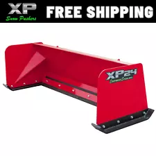 6' XP24 RED snow pusher box skid steer loader Bobcat Case FREE SHIPPING