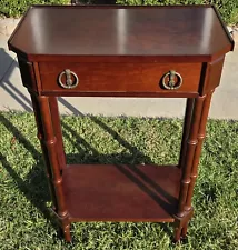 Vintage The Bombay Company Furniture Table Drawer Wood 2 Handles Entry Hall End